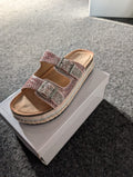 Diamante Flatform Sliders