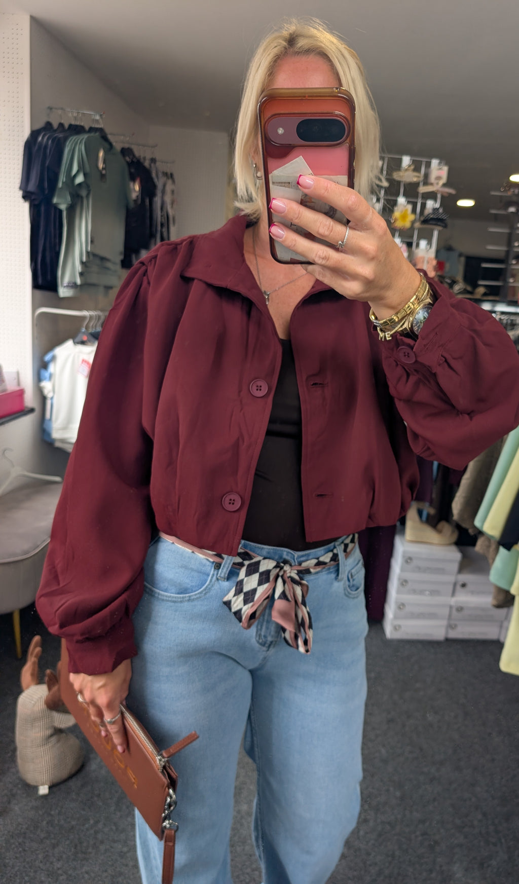 Zara Inspired Cropped Jacket With Ruched Shoulder Detail