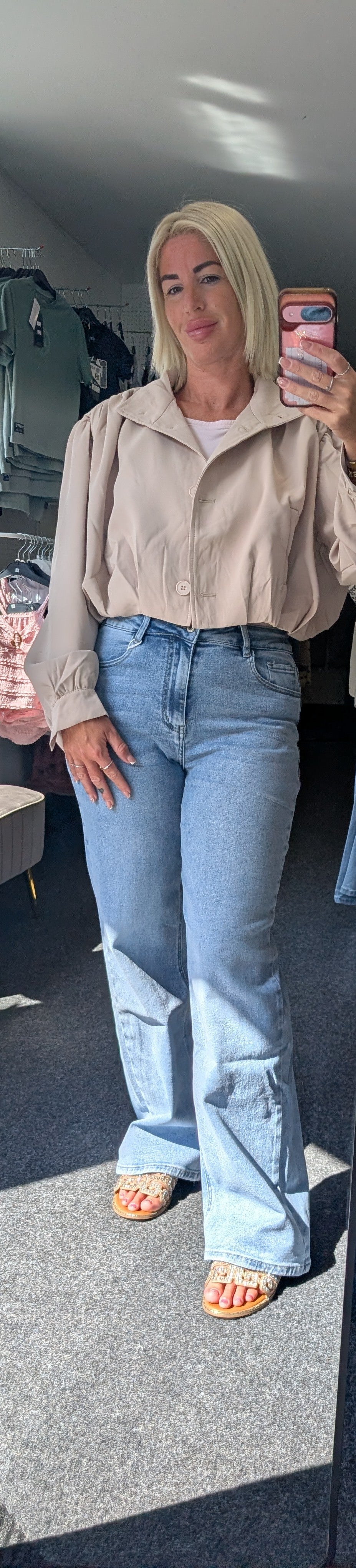 Zara Inspired Cropped Jacket With Ruched Shoulder Detail