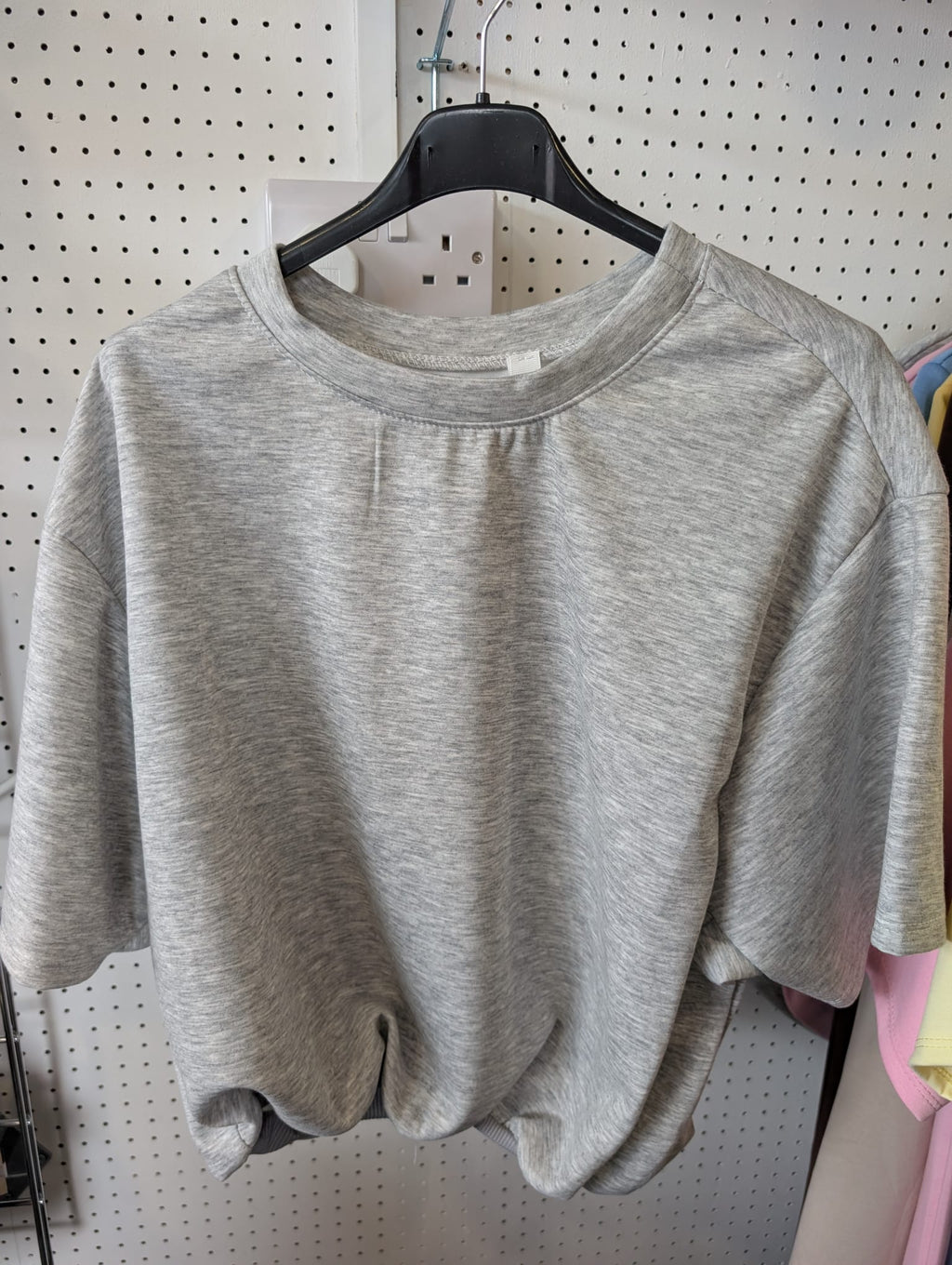 Bubble Hem Cropped Scuba Top