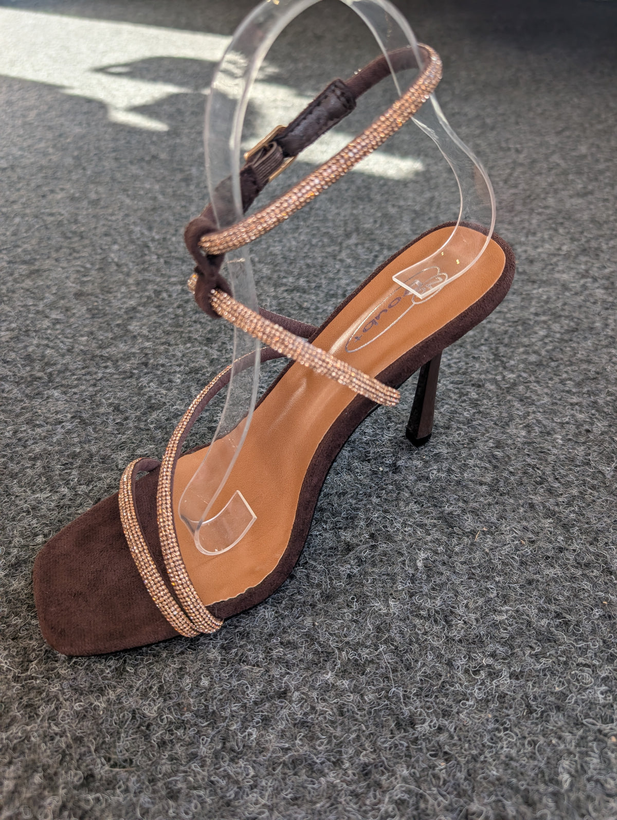 Heeled Sandals With Diamante Detail