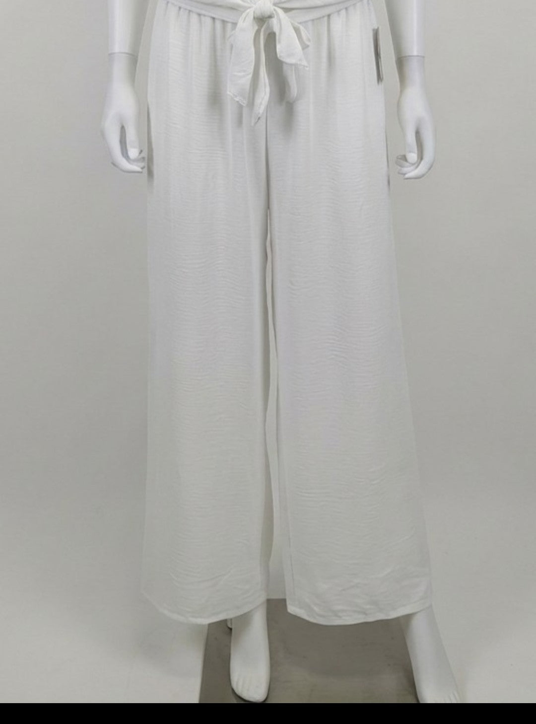 Tie Waist Wide Leg Trousers