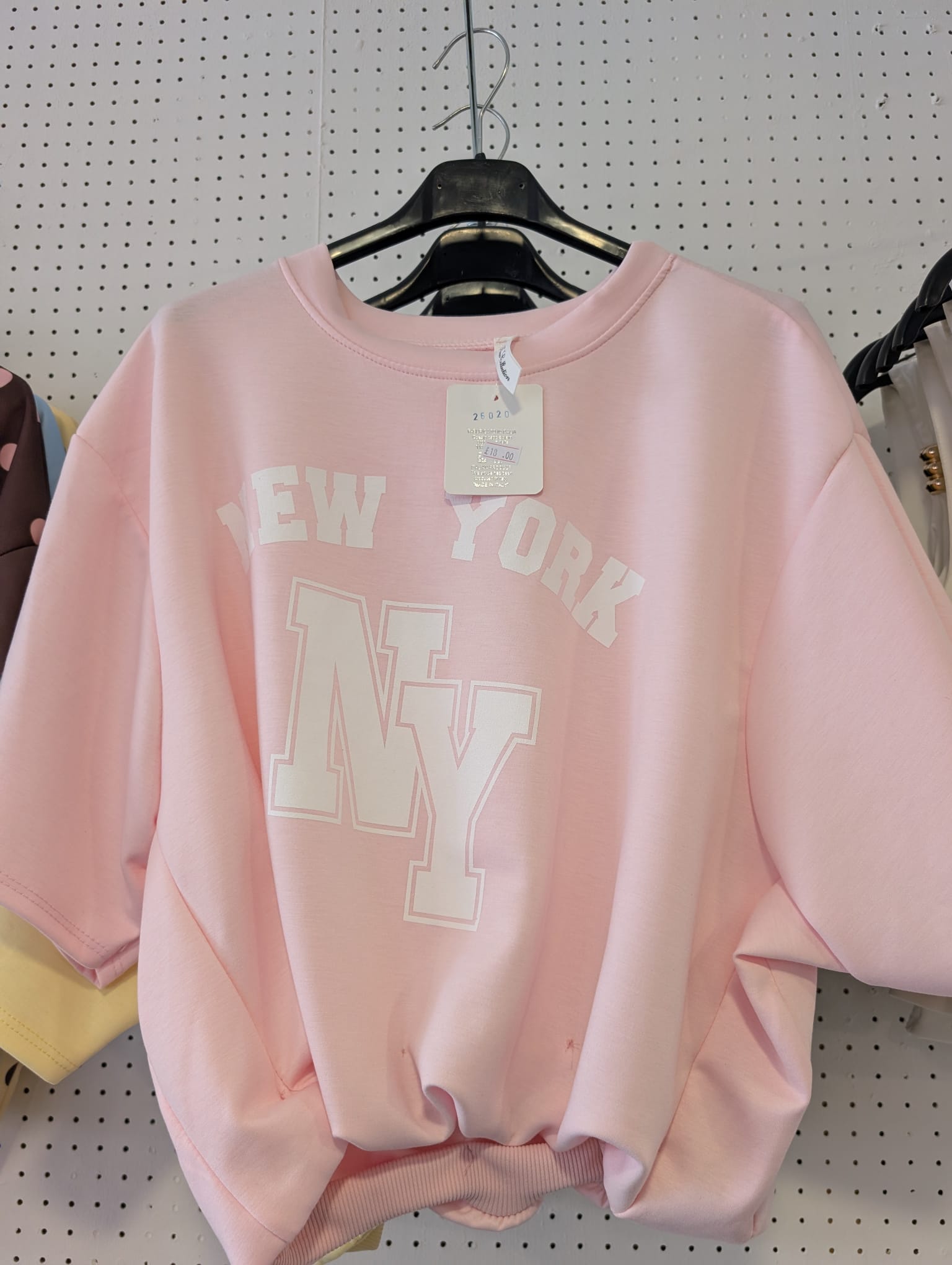 New York Bubble Hem Cropped Scuba Top