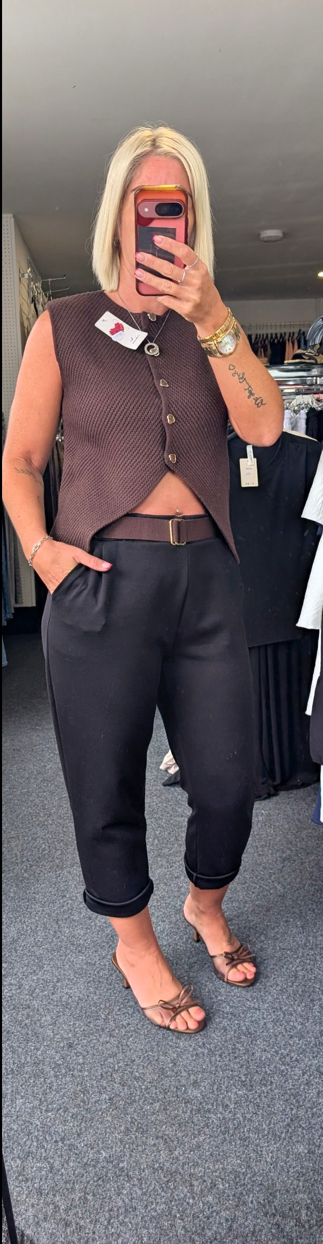 Button Up Knitted Waistcoat