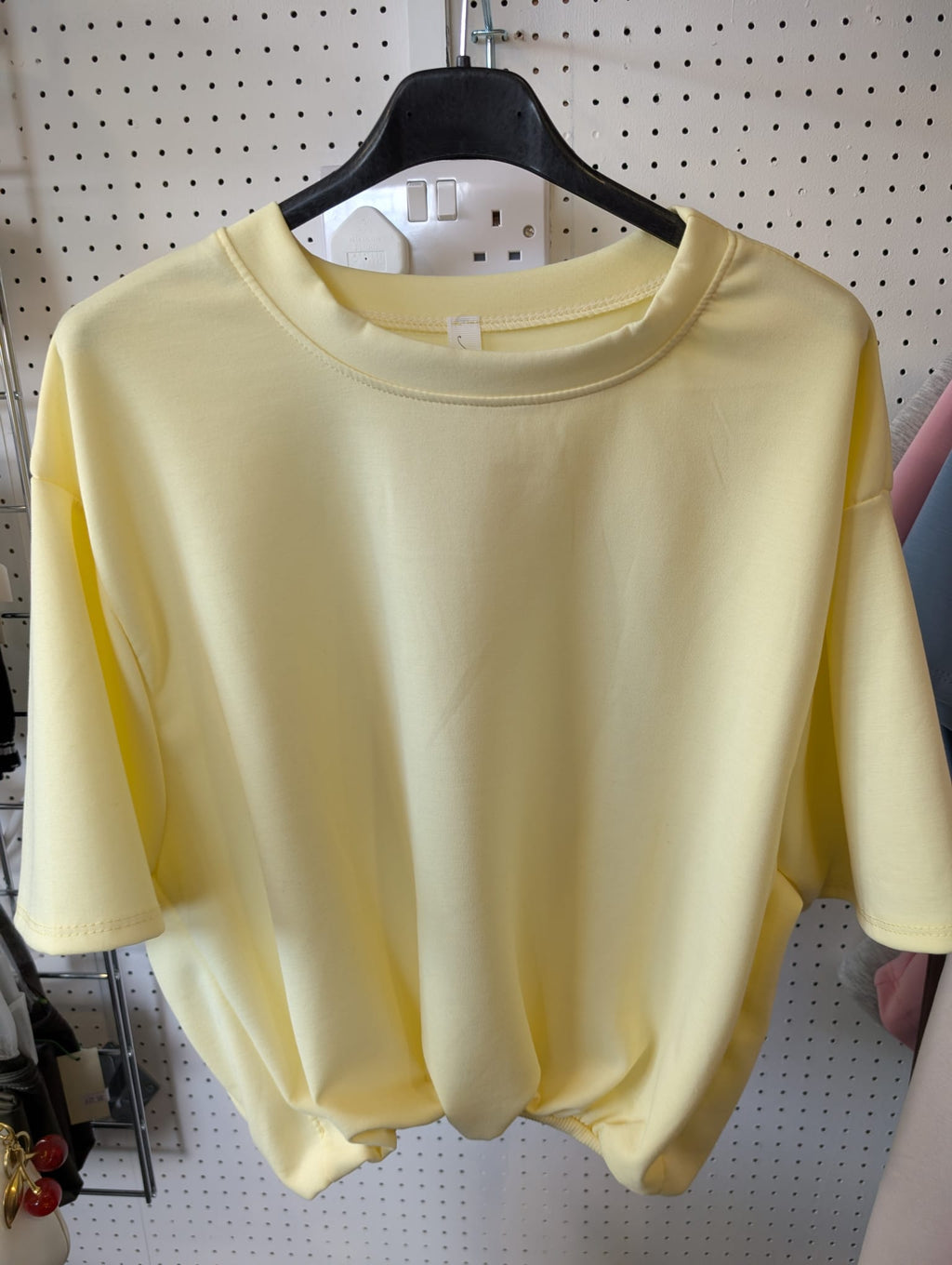Bubble Hem Cropped Scuba Top