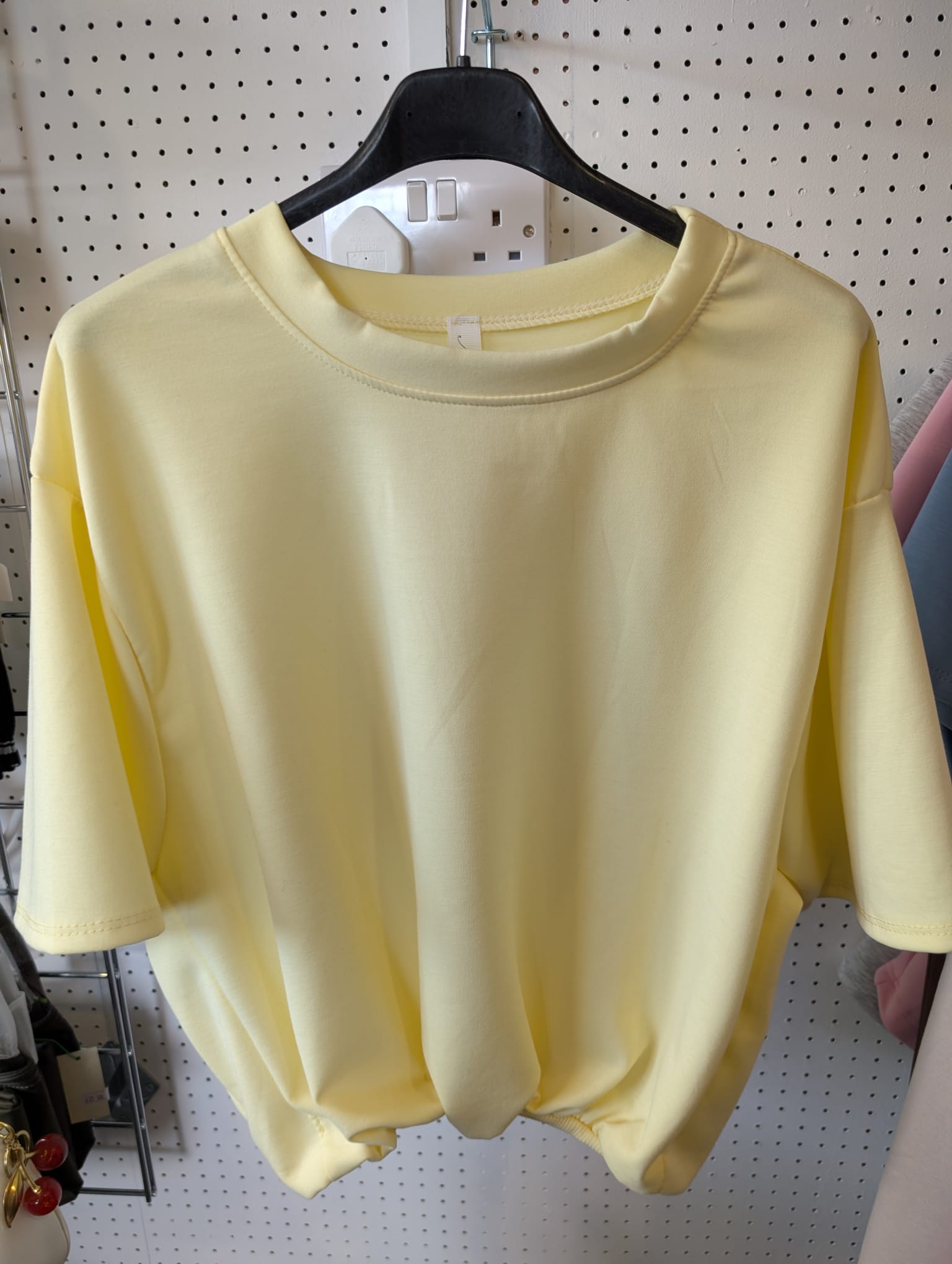 Bubble Hem Cropped Scuba Top