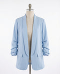 Ruched Sleeve Blazer