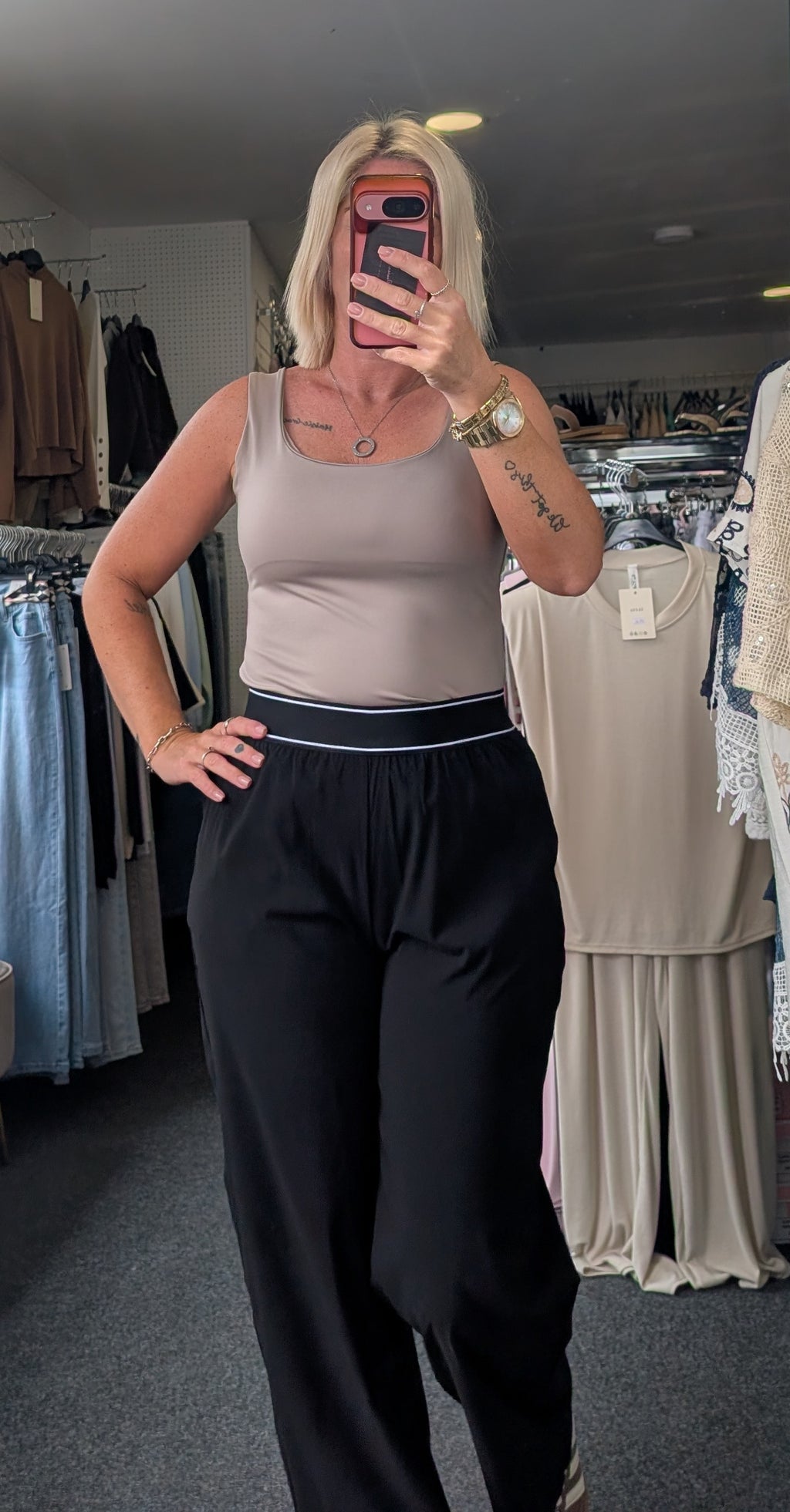 Elastic Waistband Trousers