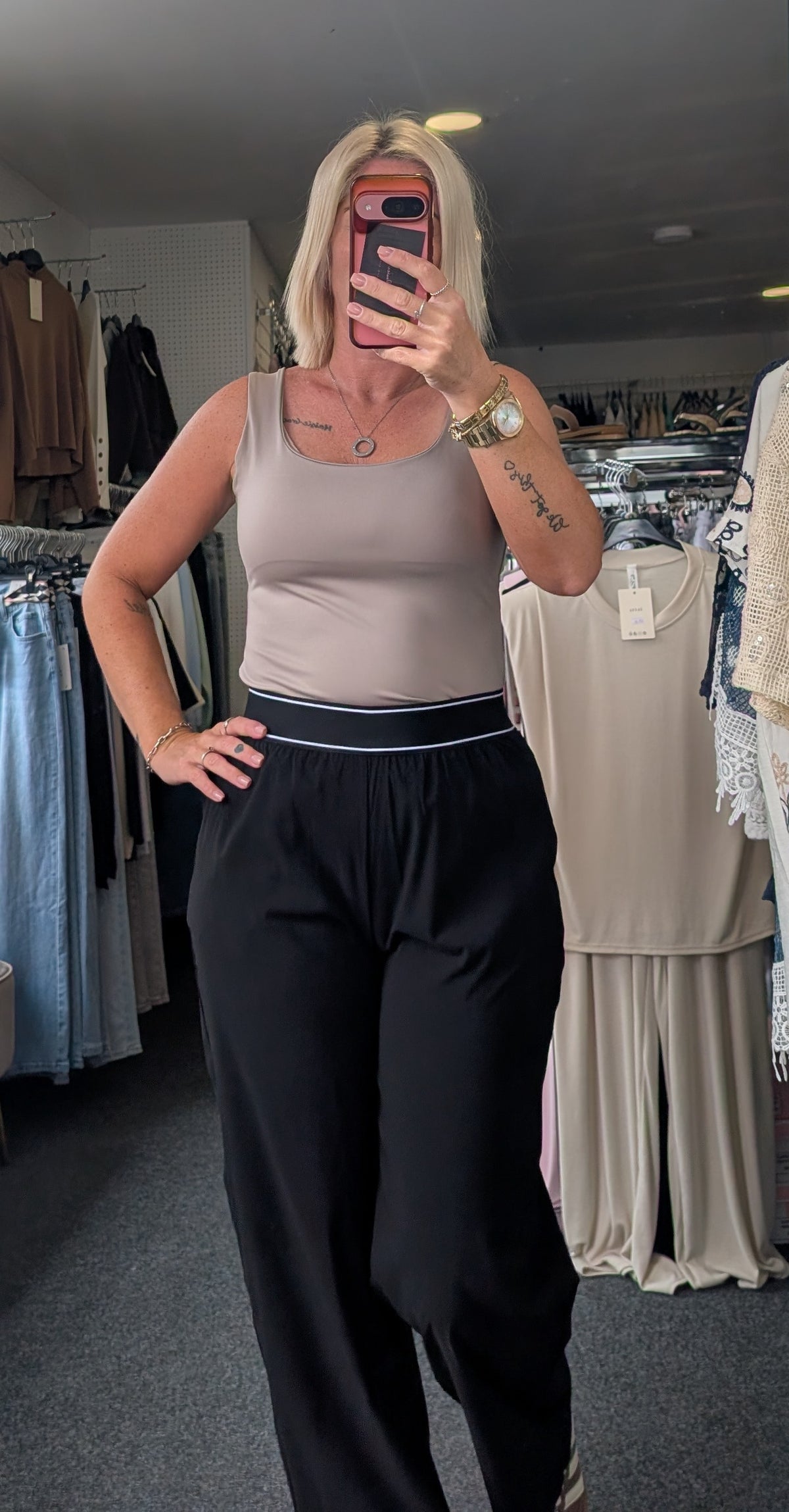 Elastic Waistband Trousers