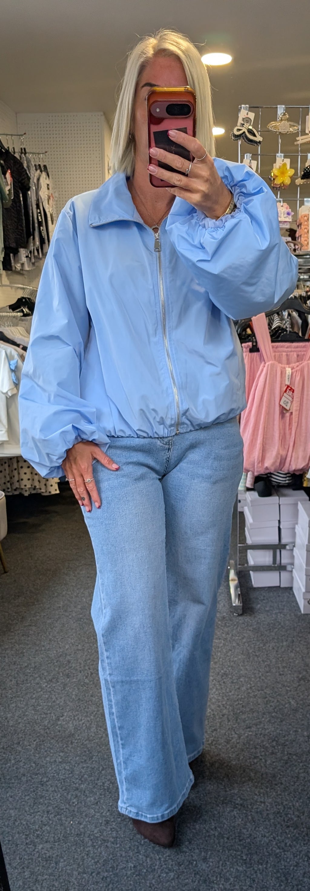 Elasticated Waist & Cuff Windbreaker Jacket