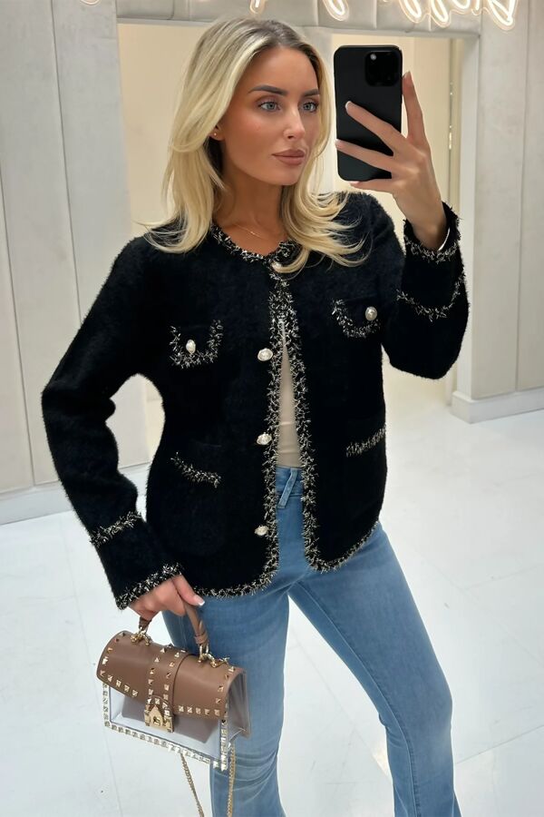 Sparkle Button Up Cardigan