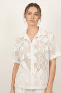 Monica Mesh Shirt Sequin Detail Top