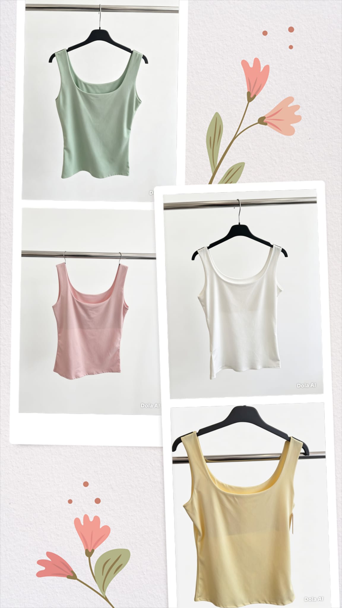 Scuba Style Double Layered Vest Top