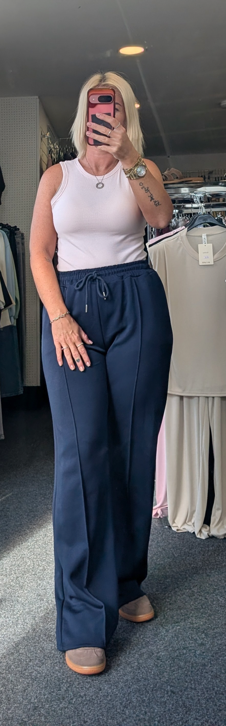 Soft Touch Pintuck Joggers
