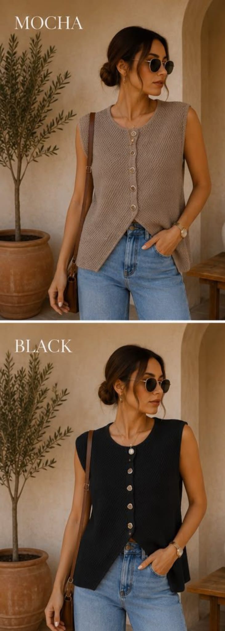 Button Up Knitted Waistcoat