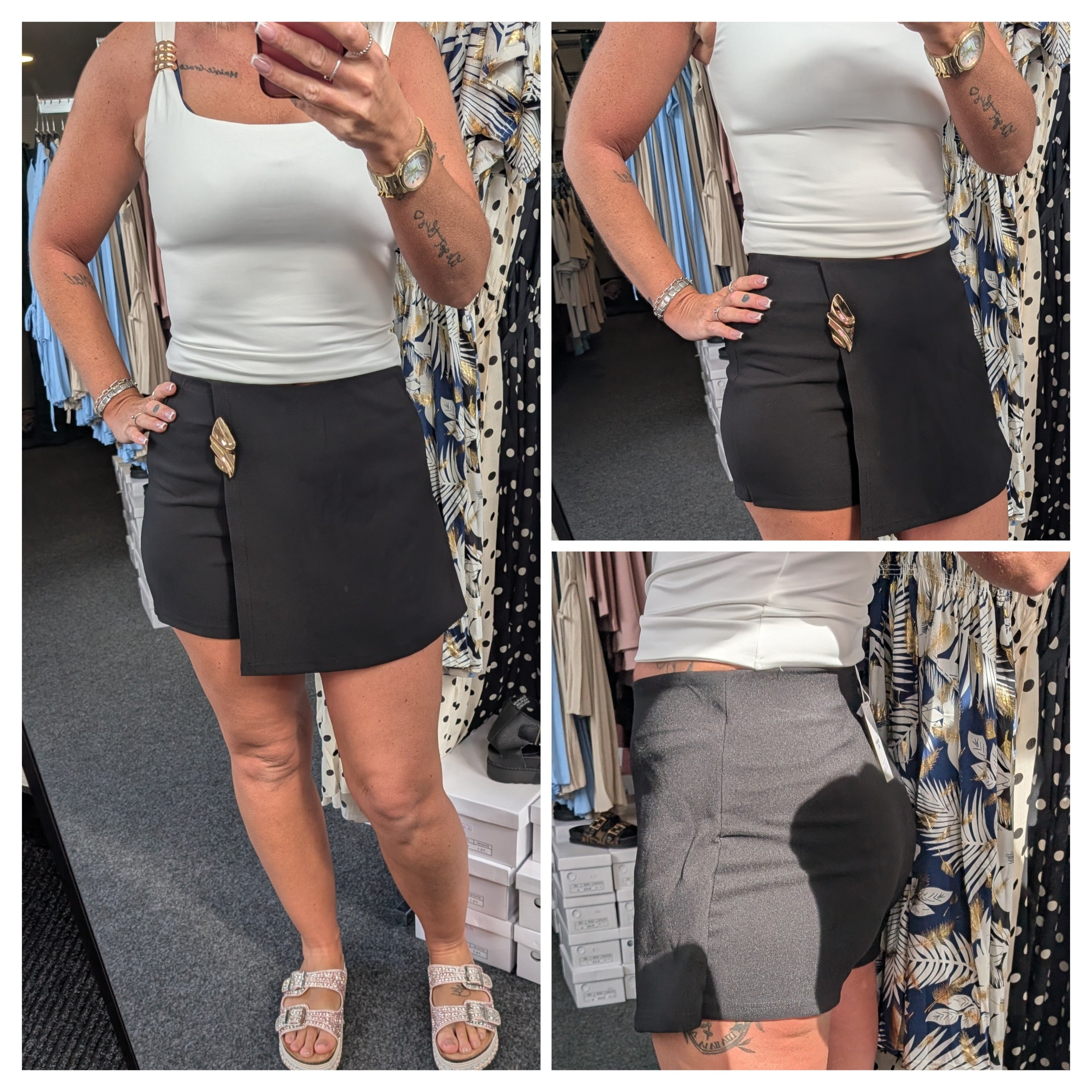 Gold Detail Skort