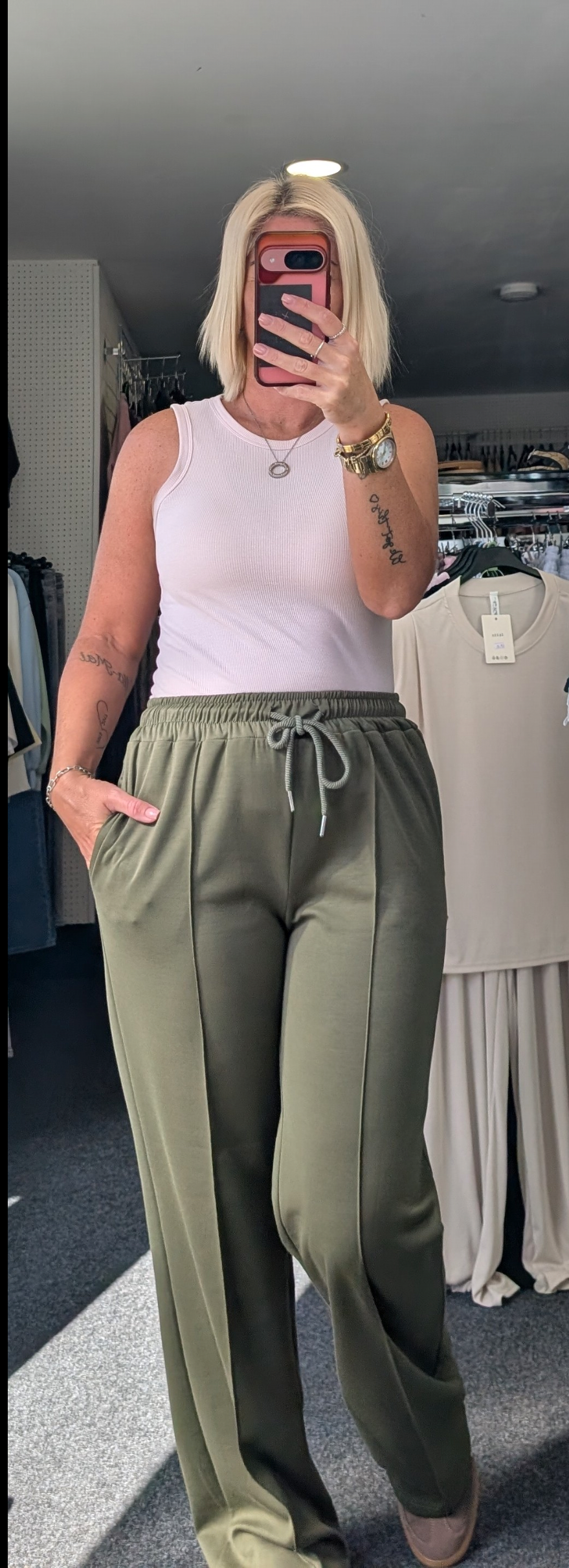 Soft Touch Pintuck Joggers