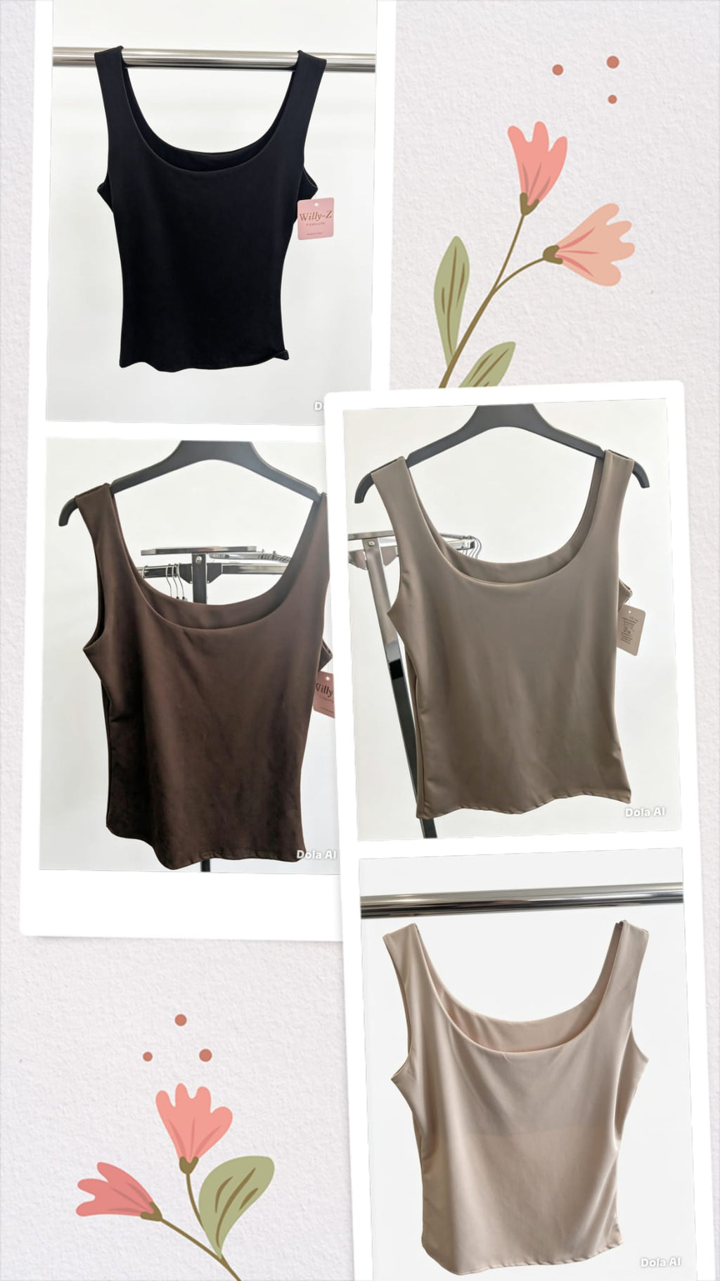 Scuba Style Double Layered Vest Top