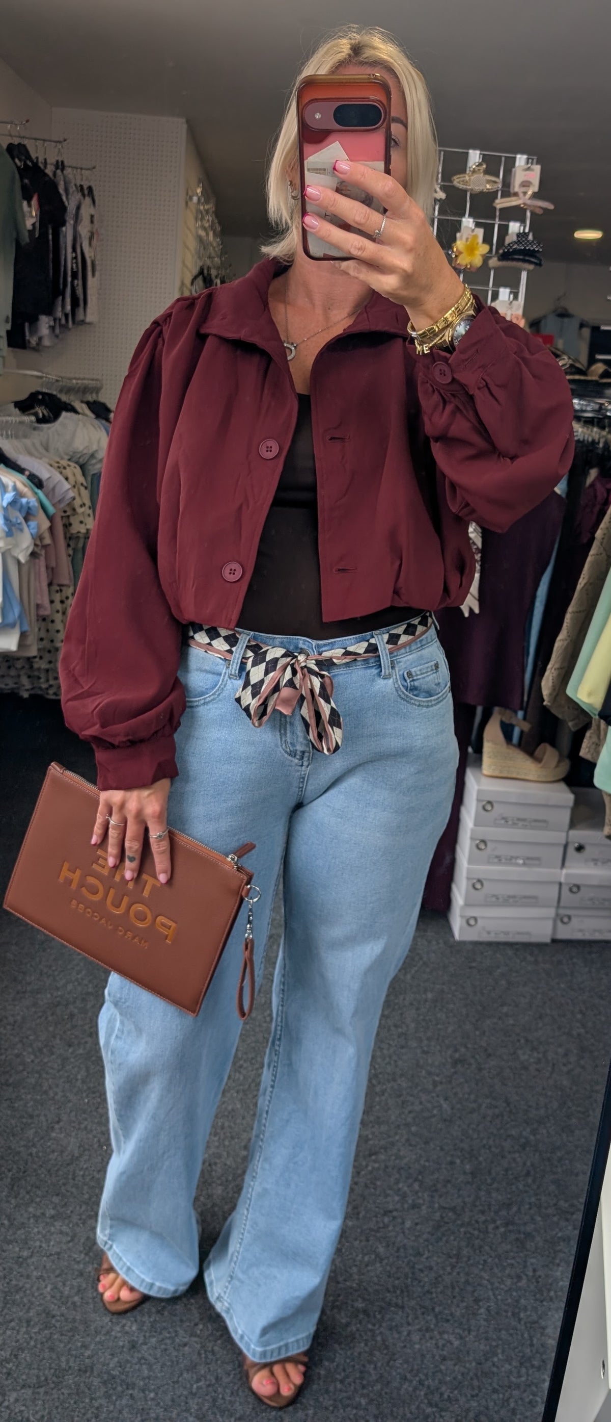 Zara Inspired Cropped Jacket With Ruched Shoulder Detail