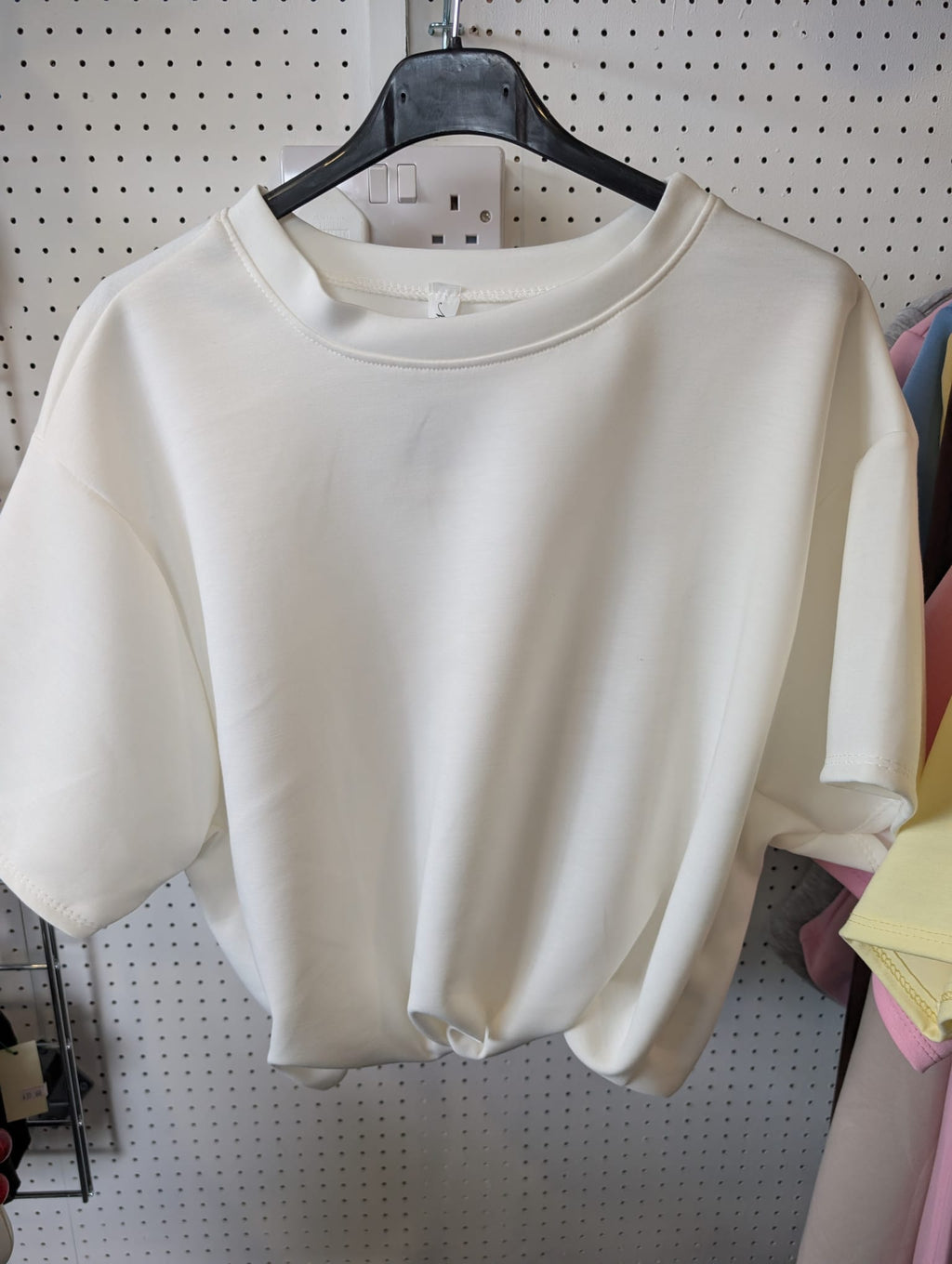 Bubble Hem Cropped Scuba Top