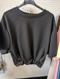 Bubble Hem Cropped Scuba Top